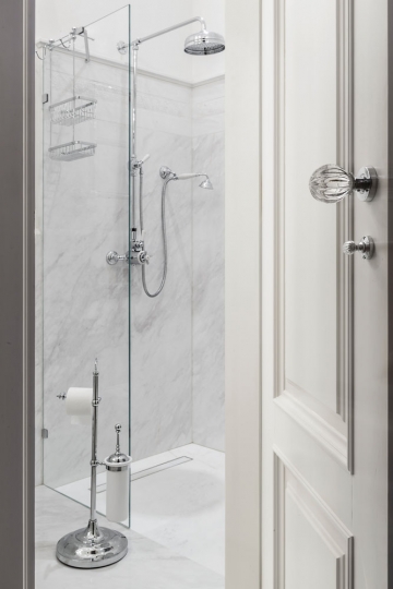 Apartament Mokotowska marmurowe łazienki, blaty marmurowe, okładziny marmurowe