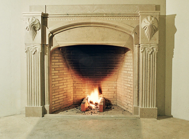 otwarty kominek, portal marmurowy, Katanga stylowe portale kominkowe, Katanga, kominki na zamówienie,