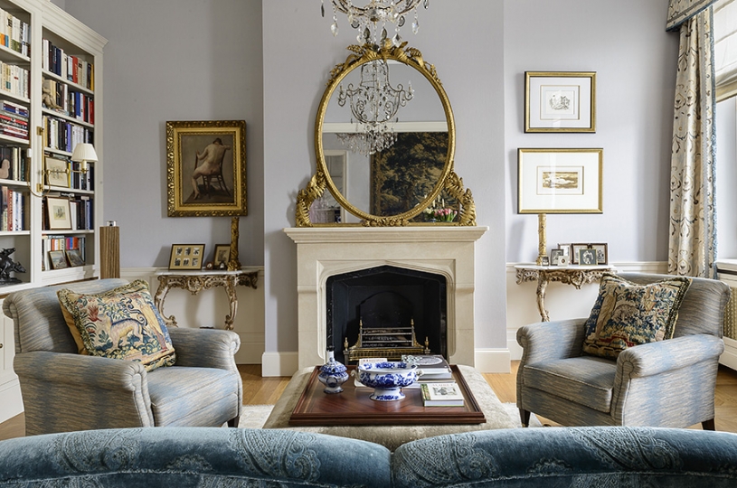 Salon, Apartament Mokotowska projektowanie aranżacja wnętrz stylowych, wnętrza ekskluzywne,